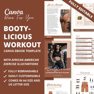 8-Week Booty Workout Program: PLR Canva eBook Template