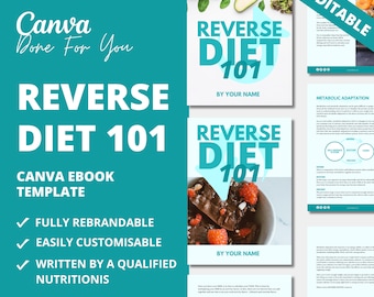 Reverse Diet 101 Canva eBook Template: PLR Digital Product