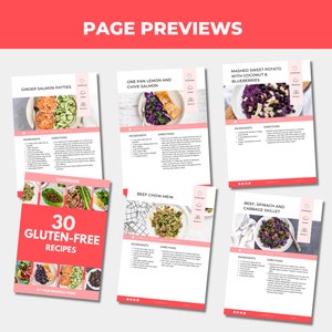 30 Gluten-Free Recipe Book Template, PLR Digital Products, Canva eBook Template, DFY Digital Products for Your Coaching Business, Editable Template, Done For You Recipe Book Template, PLR Products, PLR Canva, PLR eBook, eBook Template Canva