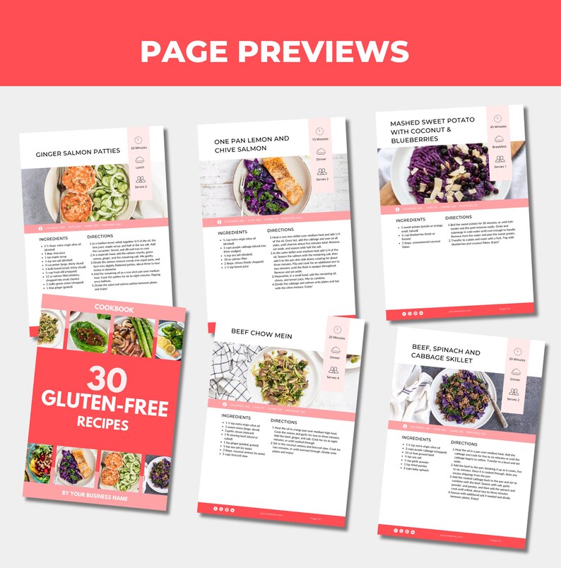30 Gluten-Free Recipe Book Template, PLR Digital Products, Canva eBook Template, DFY Digital Products for Your Coaching Business, Editable Template, Done For You Recipe Book Template, PLR Products, PLR Canva, PLR eBook, eBook Template Canva