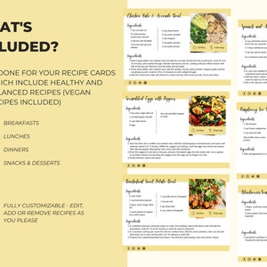 Recipe Card Template 4 x 6 and 5 x 7, PLR Digital Products, Canva eBook Template, DFY Digital Products For Your Coaching Business, Editable template, digital template, PLR products, eBook Template Canva, Done For You Recipe Cards for sale