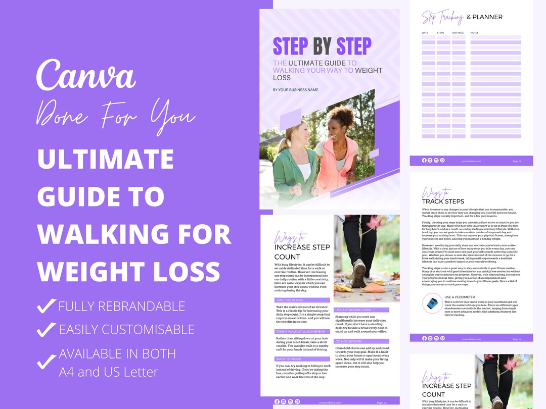 Ultimate Guide to Walking for Weight Loss Fitness Program Etsy