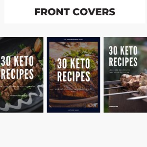 30 Keto Recipes, Recipe Template, Recipe Book Template, PLR Digital Products, Done For You Canva eBook Template For Your Coaching Business