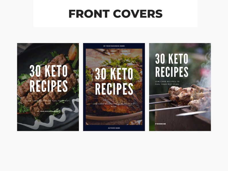 30 Keto Recipes, Recipe Template, Recipe Book Template, PLR Digital Products, Done For You Canva eBook Template For Your Coaching Business
