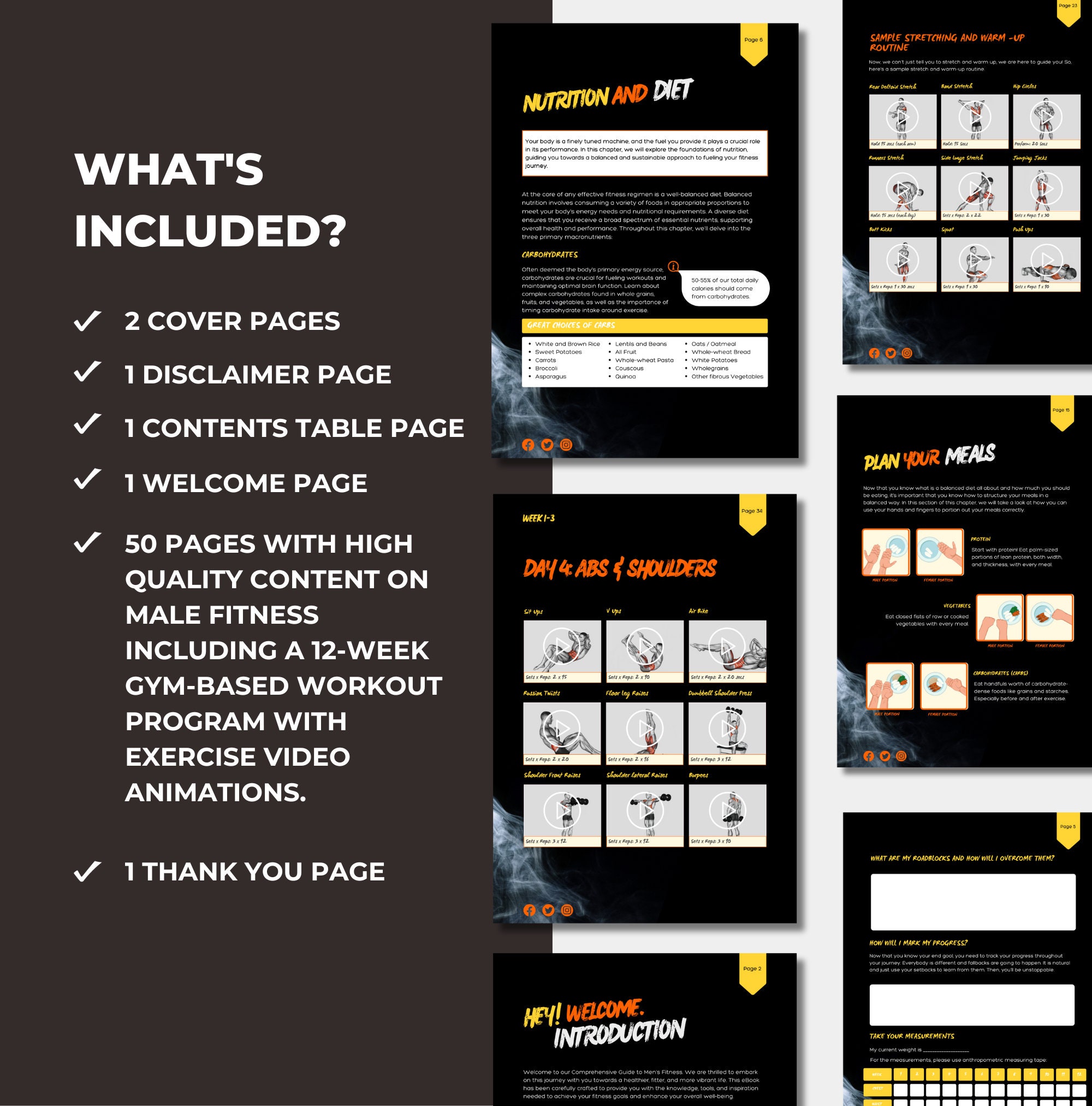 12 week Fitness Program For Men Canva Ebook Template PLR Digital 12-week-fitness-program-for-men-canva-ebook-template-plr-digital