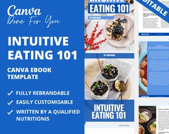 Intuitive Eating eBook Template: PLR Canva Guide for Health Coaches