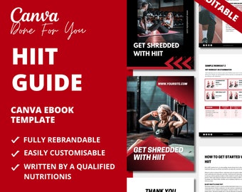 HIIT Workout Guide: Canva eBook Template for Coaches (PLR Digital Product)