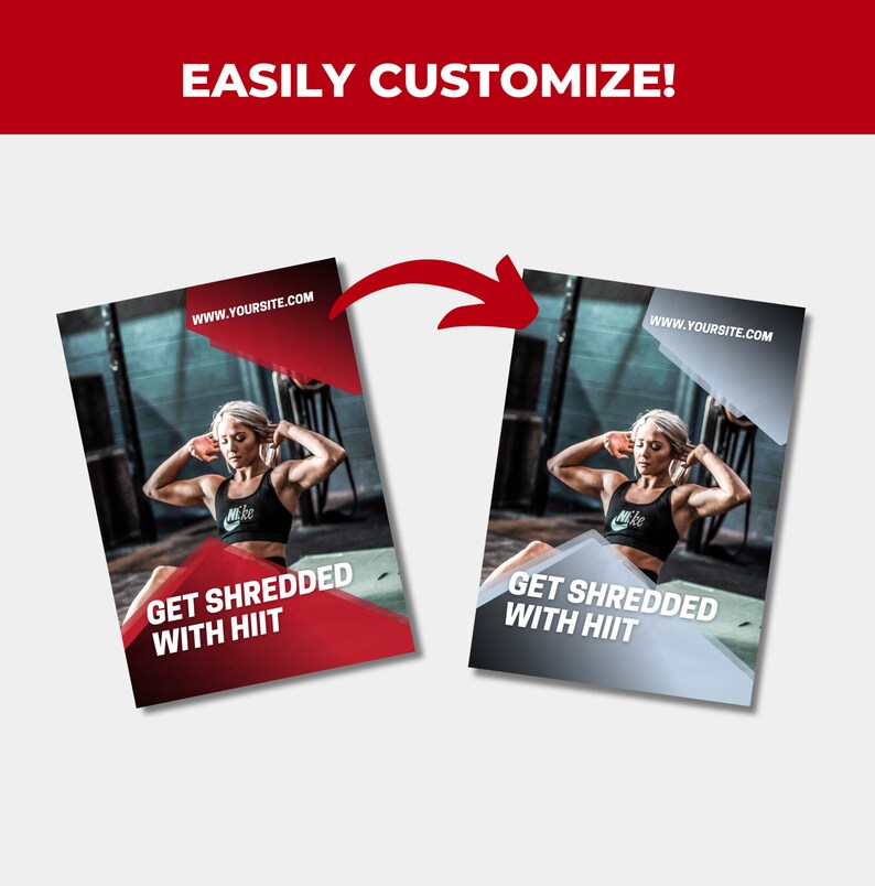 HIIT Guide, fitness program template, workout template for health and fitness coaches, fitness eBook template, DFY health coach content