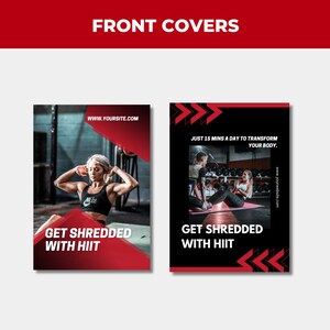 HIIT Guide, fitness program template, workout template for health and fitness coaches, fitness eBook template, DFY health coach content