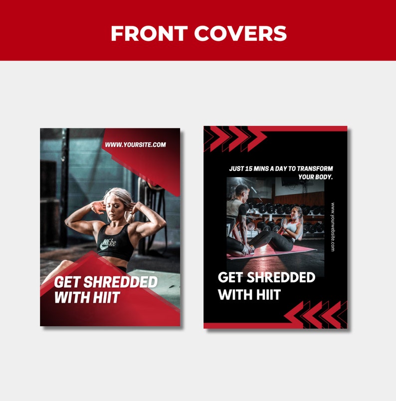 HIIT Guide, fitness program template, workout template for health and fitness coaches, fitness eBook template, DFY health coach content