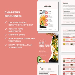 PLR 28-Day Keto Meal Plan Template, Canva eBook Template, PLR Digital Products, DFY Digital Products For Your Coaching Business, Editable Template, Digital Template, eBook Template Canva, PLR Canva, PLR eBook, PLR Products, Low Carb Meal Plan