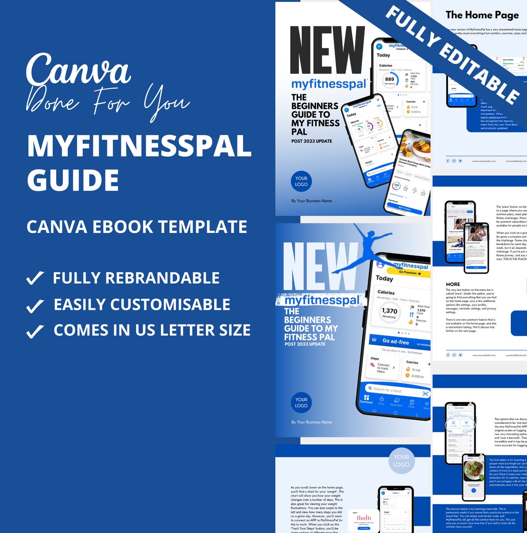 Myfitnesspal Guide, My Fitness Pal Guide, Canva Ebook Template, Health ...
