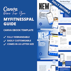 Guide MyFitnessPal, Guide My Fitness Pal, Modèle de livre électronique Canva, Ressources de coaching de santé, Modèles de coaching pour entraîneur de santé et de fitness