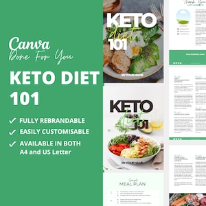 Keto diet 101, PLR Digital Product, Canva eBook Template, DFY Digital Product For Your Coaching Business, Editable Template, PLR eBook Canva