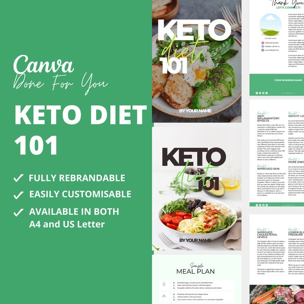 Keto diet 101, nutrition ebook, health coaching resources, health coach content, Done for you coaching templates, white label