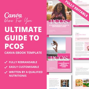 Ultimate Guide to PCOS, Canva eBook Template, PLR Digital Product, Done For You Editable Template For Your Coaching Business, PLR Products