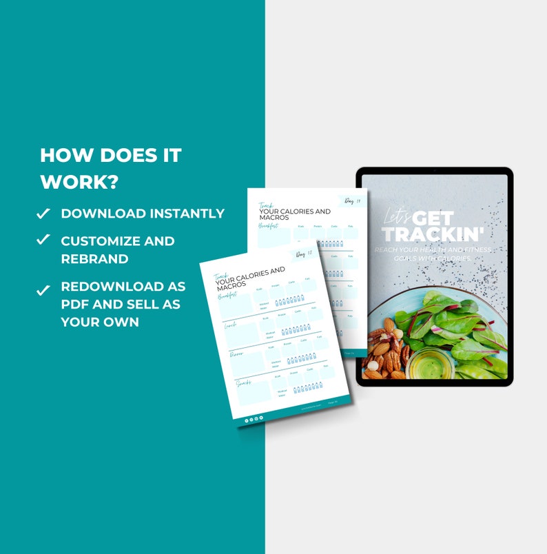 30-day Calorie tracker, Canva eBook Template, PLR Digital Products,  DFY Digital Products For Your Coaching Business,  Editable Template, Digital Template, PLR eBook, PLR Canva, eBook Template Canva, Done For You Calorie Tracker For Health and Fitness Coaches, Weight Loss template
