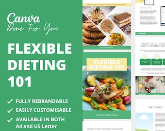 Flexible Dieting 101: Canva eBook Template for Coaches (PLR)