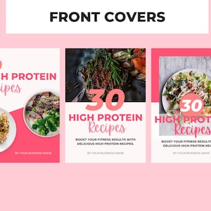 30 High Protein Recipes, Recipe Book Template, PLR Digital Product, Done For You Canva eBook Template For Your Coaching Business, Editable