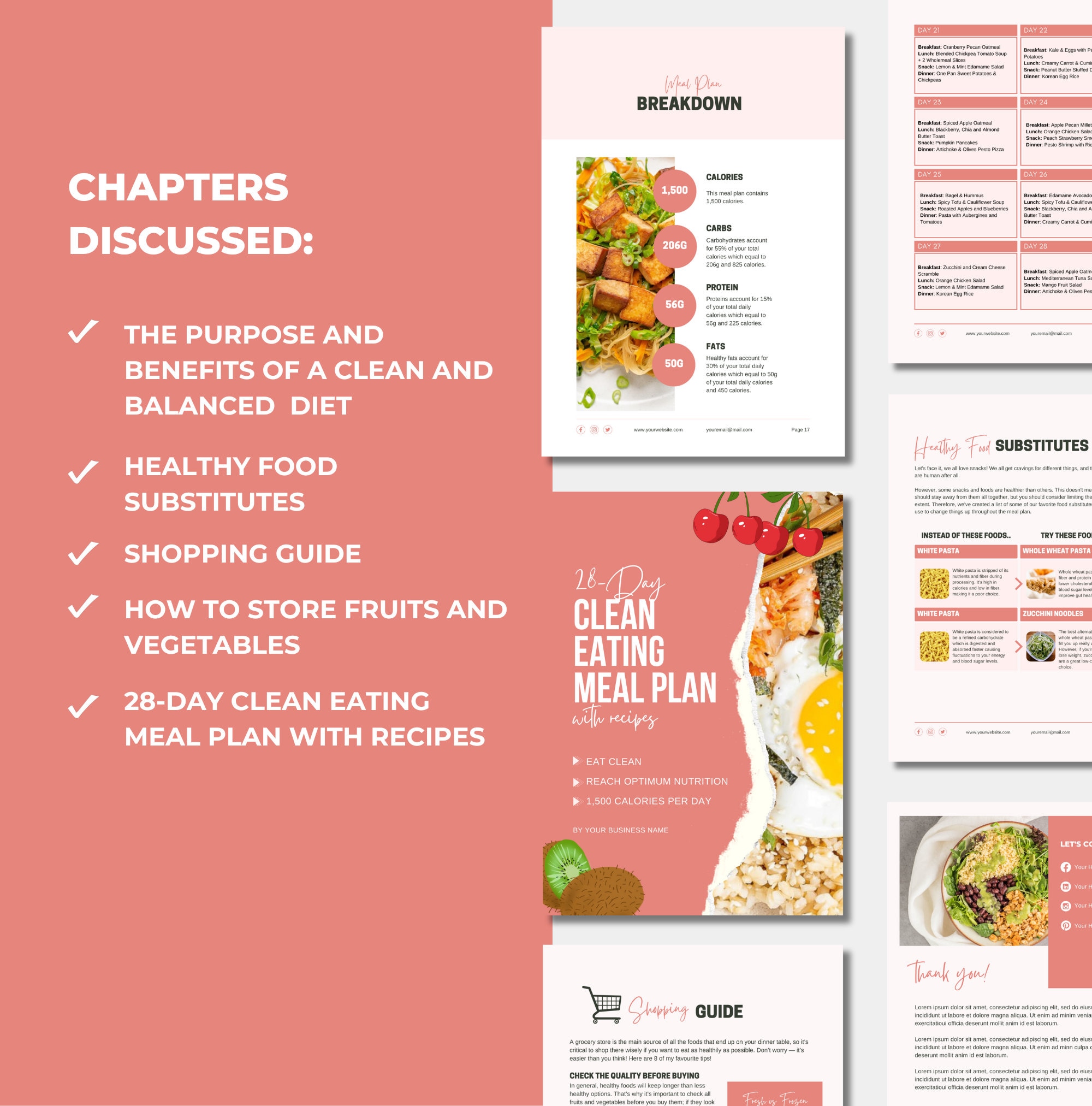28 day Clean Eating Meal Plan Template With Recipes 1 500 Calories Per 28-day-clean-eating-meal-plan-template-with-recipes-1-500-calories-per