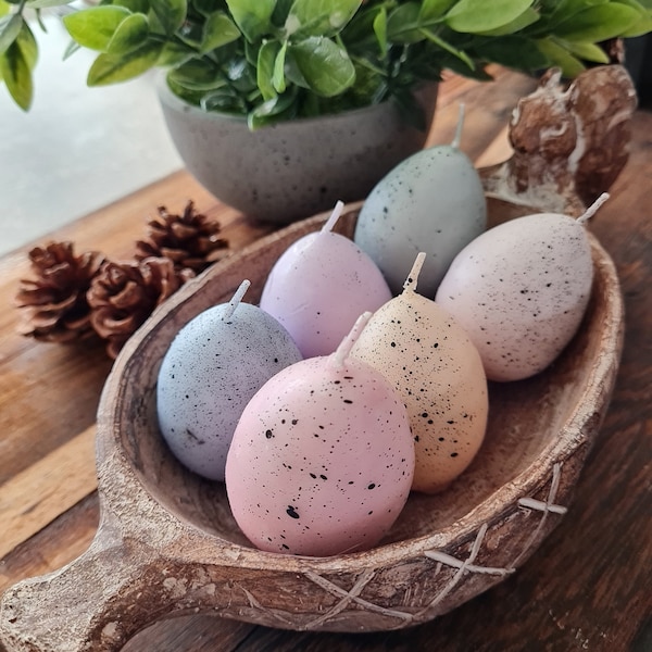 Easter Egg 6 pack Candle set,pastel candles,Springtime home decor,Egg shaped candles,Easter candle gift,Easter table decor,gift for her