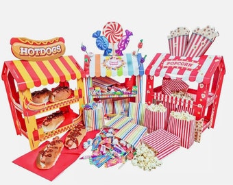 Sweet Shop/Hot Dog Stand/Pop Corn Stand Party/Wedding Decorations/Props/Birthday display/Celebration/Halloween Trick or Treat Sweet Stand