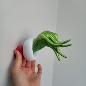 Main de Noël du Grinch - Décoration murale de Noël « Grinch's Grasp » - Décoration imprimée en 3D