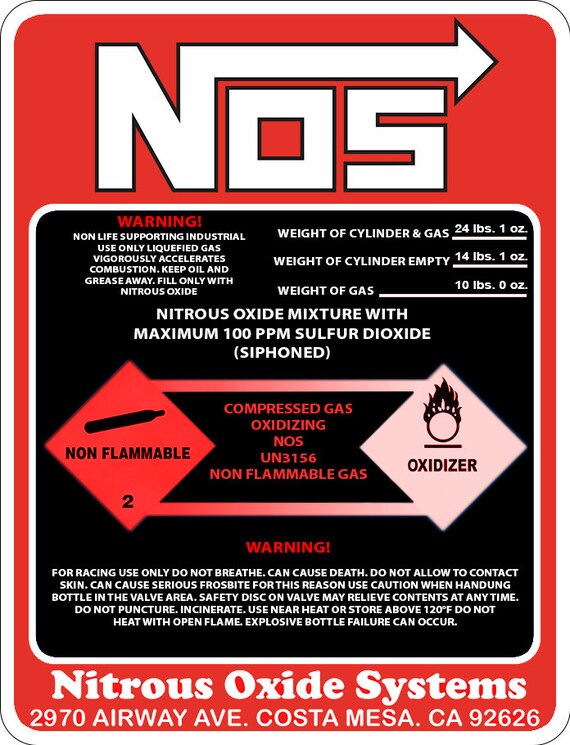 NOS Sticker Waterdicht en waterbestendig NOS Sticker Je kunt het