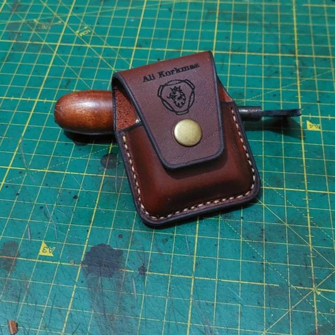 Zippo Genuine Leather Lighter Pouch/Case - Brown Belt Loop Sheath Holder ZLPLB
