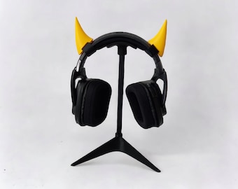 Horns for Headset, Lightweight and Comfortable, Live Streaming Props, Devil Demon Succubus Satan Cosplay, Witchy Goth Gaming,Gamer Gift