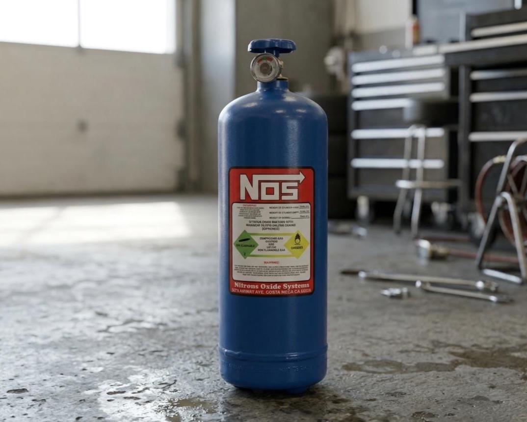 金属製NOSボトル装飾、本物のスチール製亜酸化窒素タンク、車好きへの