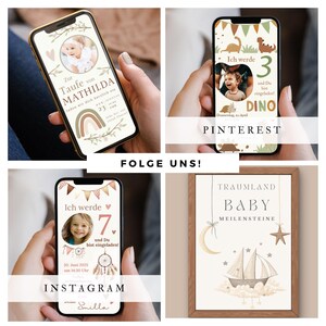Tarjeta de invitación digital para un primer cumpleaños con un diseño de UNO con margaritas y una foto | Invitación para una fiesta de cumpleaños de niña | imagen 12