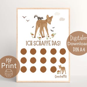 Tableau de récompenses pour enfants, plan de récompenses à imprimer, plan de motivation, plan de renforcement PDF DIN A4, Montessori, « Je peux le faire » filles
