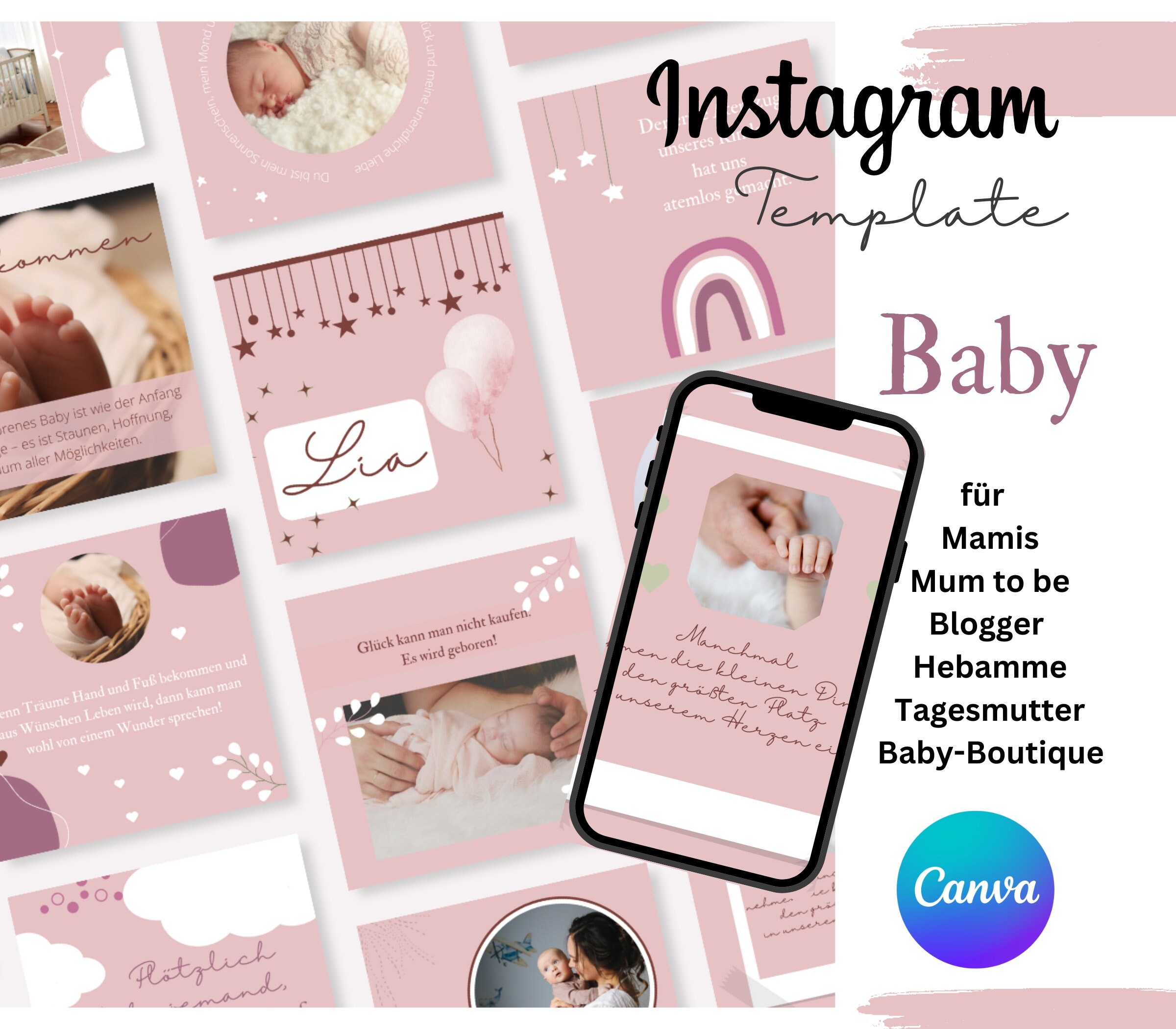 Instagram Template Baby Baby Bundle Social Media Post 30 