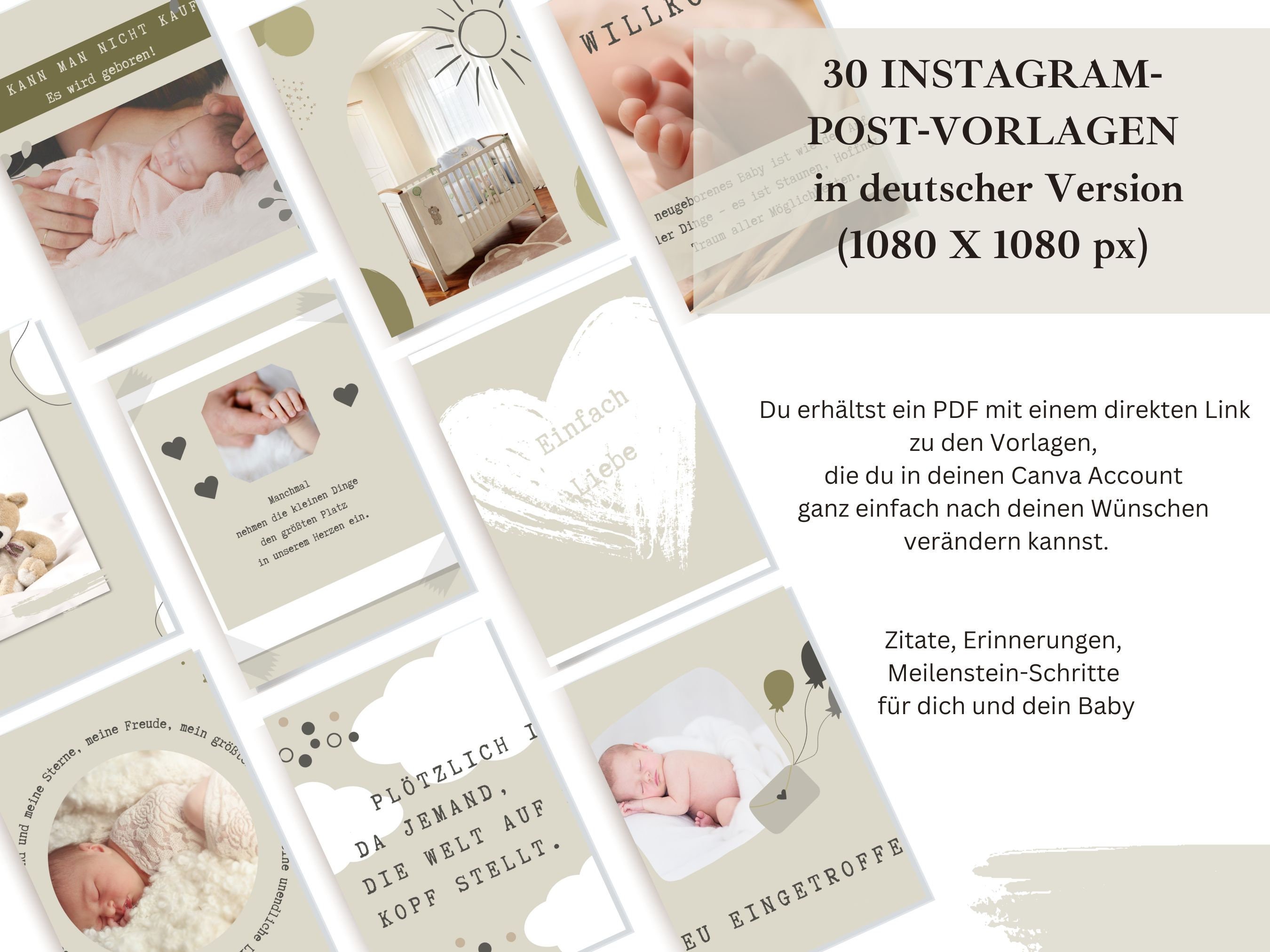 Instagram Template Baby Baby Bundle Social Media Post 30 