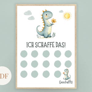 Dinosaur Reward Chart | Printable Reinforcement Chart for Kids | Montessori Little Dinosaur Chart