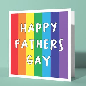 Joyeuse fête des pères, joyeuse fête des pères | Jolie carte de fête des pères drôle et aimante pour parents homosexuels papas LGBTQ parents de même sexe papa deux papas