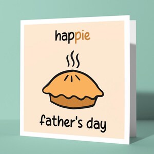 Feliz Dia dos Pais | Cartão fofo e engraçado de Feliz Dia dos Pais para o Pai, Pai, Pai, Ele, Piada de Pai Feliz com Torta de Comida para Pais Gastrômanos