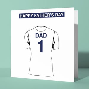 Biglietto di auguri personalizzato per la festa del papà a tema Preston North End F.C. / Biglietto di auguri per la festa del papà Lui Papà Papà Padre Tifoso di calcio The Lilywhites Invincibles