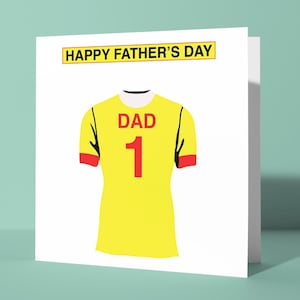 Biglietto di auguri personalizzato per la festa del papà a tema Watford F.C. / Biglietto di auguri per la festa del papà Lui Papà Papà Padre Tifoso di calcio Tifoso The Hornets