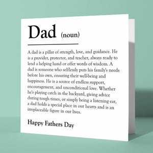 Définition du dictionnaire papa, Bonne fête des pères | Jolie carte de fête des pères heureuse pour papa papa père lui, carte affectueuse significative