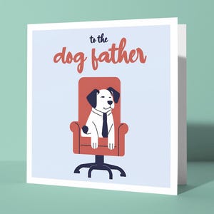 Para el perro papá / Tarjeta divertida del día del padre de El perro para el papá perrito Papá padre Él tarjeta del perro mascota padrino película juego de palabras broma