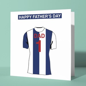 West Bromwich Albion F.C. Themen personalisierte Vatertagskarte | Grußkarte zum Vatertag Ihm Dad Daddy Vater Football Die Baggies WBA