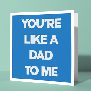 Tu es comme un père pour moi | Jolie carte de fête des pères heureuse pour beau-père, beau-père comme un papa, papa, figure de père, carte d'amour significative