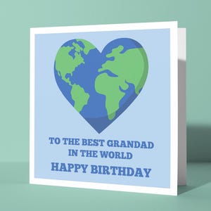 Para el mejor abuelo del mundo, feliz cumpleaños: linda y cariñosa tarjeta de felicitación de cumpleaños para el abuelo/a.