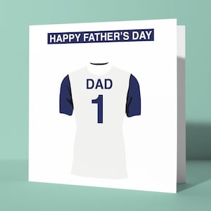 Biglietto di auguri personalizzato per la festa del papà a tema Tottenham Hotspur / Biglietto di auguri per la festa del papà Lui Papà Papà Padre Tifoso di calcio Spurs The Lilywhites