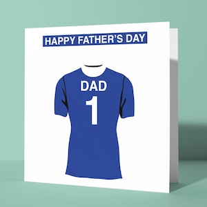 Biglietto di auguri personalizzato per la festa del papà a tema Everton / Biglietto di auguri per la festa del papà per lui, papà, collega, tifoso di calcio, sostenitore dei Toffees