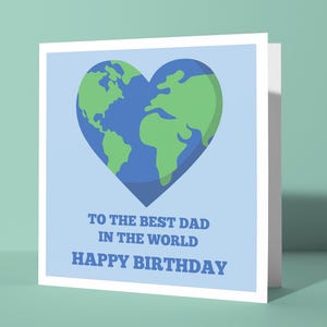 Para o melhor pai do mundo Feliz aniversário - Cartão de feliz aniversário fofo e amoroso para o pai papai | Cartão significativo para os pais dele