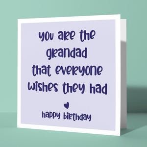 Eres el abuelo que todos desearían tener: linda y amorosa tarjeta de felicitación de cumpleaños para el abuelo / Tarjeta significativa para él
