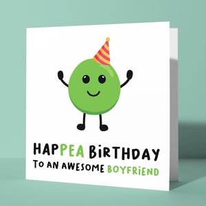 Happea Birthday to an Amazing Boyfriend - Funny Pun Happy Birthday Greetings Card for Partner | Funny Joke Birthday Card for Him Couples